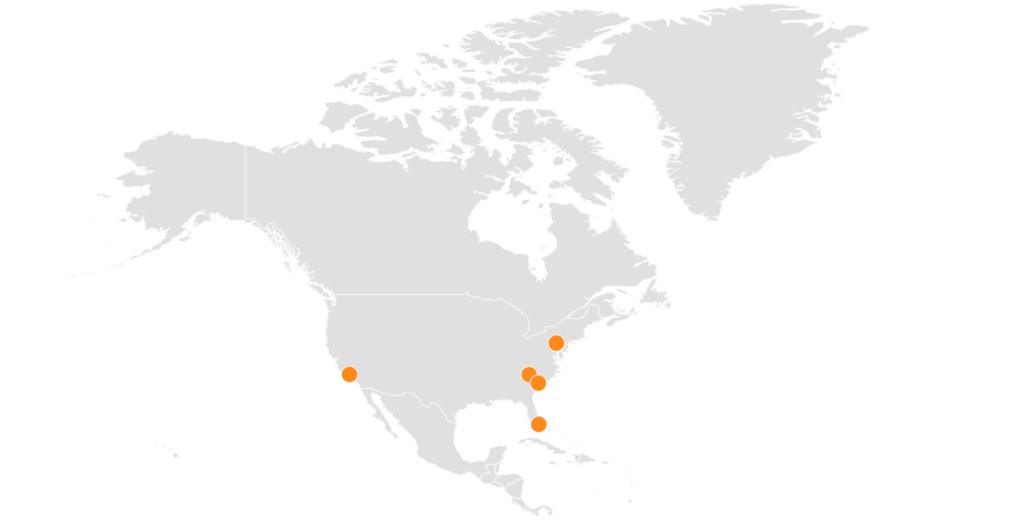 Ensitech office locations map